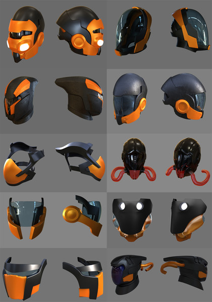3d max helmet - Helmet Collection by dentonvanzan